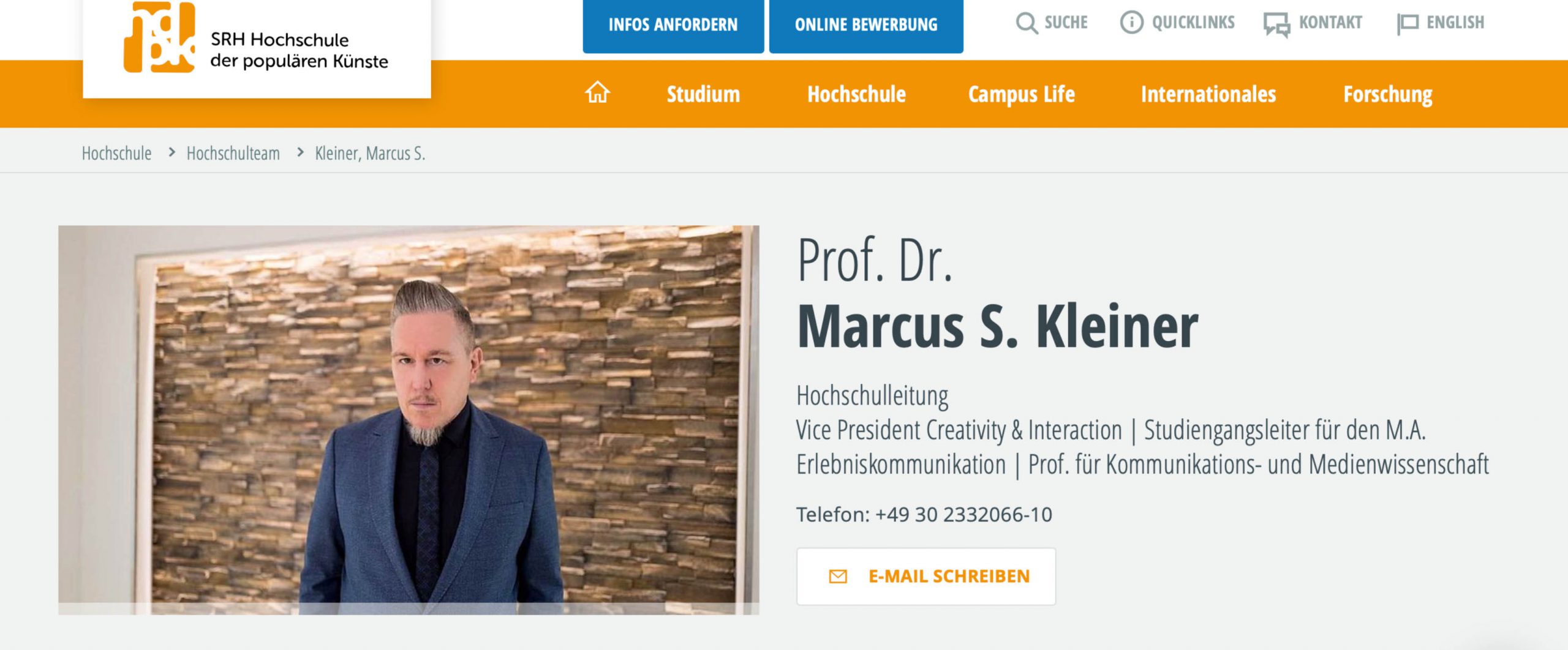 Marcus S. Kleiner SRH Berlin